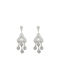 White Pendant Earrings Silver 925