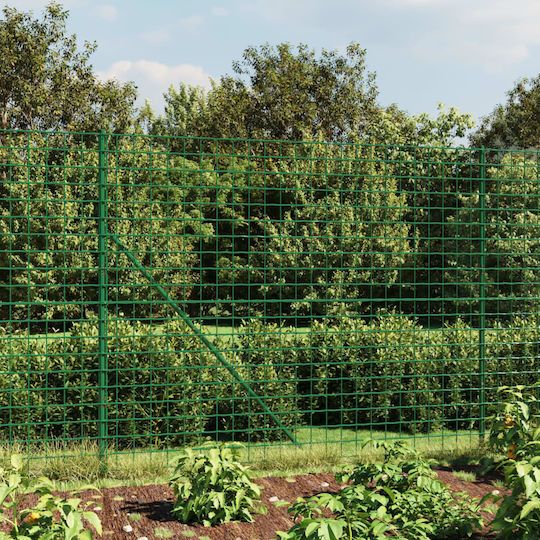 vidaXL Plasă de sârmă Galvanizat cu Îmbrăcăminte din PVC Module Verde 2.2x25m