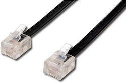 Telephone Cable RJ11 6P4C 2m Black