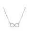 Silver infinity necklace 925 with cubic zirconia