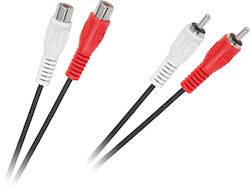 KPO2661-5 2x RCA Мъжки - 2x RCA Женски 5м