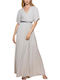 Summer Maxi Dress for Wedding and Christening Grey