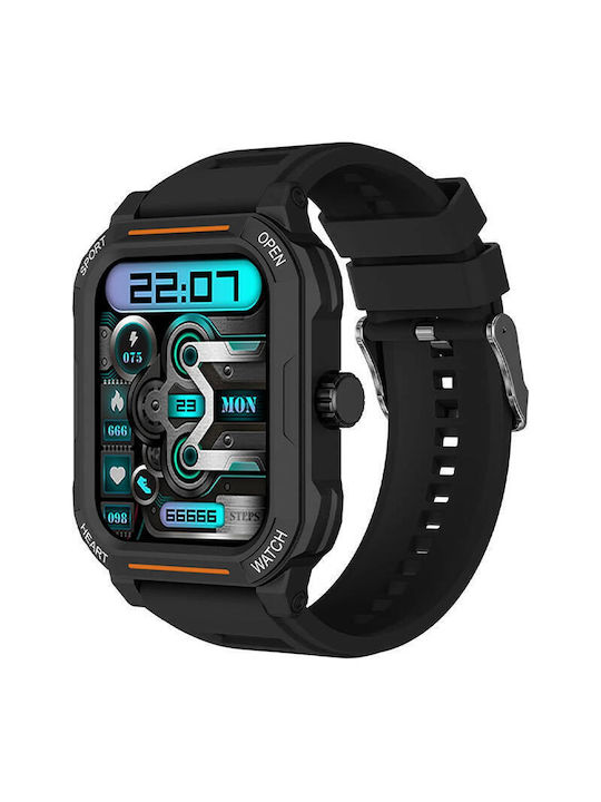 BlitzWolf BW-GTC3 Αδιάβροχο Smartwatch με Παλμογράφο (Μαύρο)
