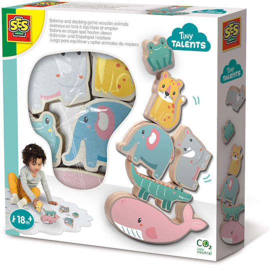 Ses Creative Дървена Конструктивна Игра Toy Animals за Деца 1,5+ години+ Години