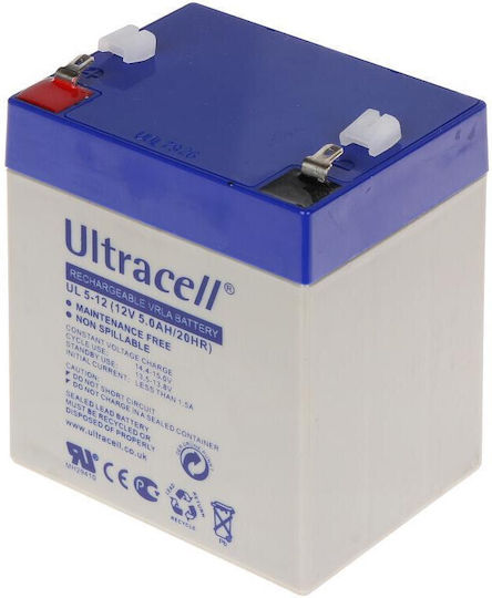 Ultracell UPS Battery with Capacity 5Ah and Voltage 12V 1pcs
