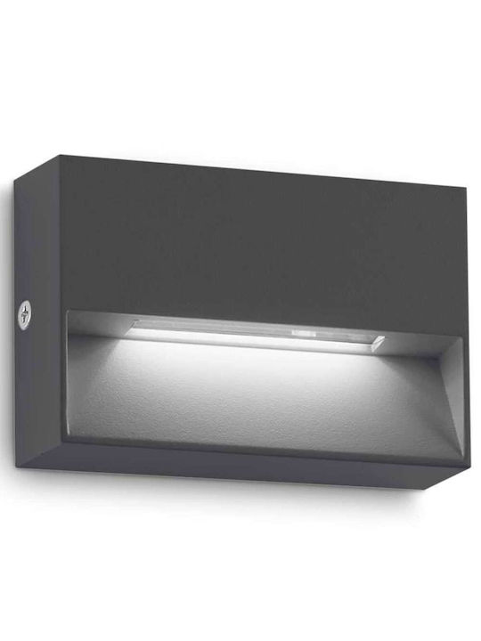 Ideal Lux Επιτοίχιο Εξωτερικό Φωτιστικό LED IP65 1.5W με Θερμό Λευκό Φως 10x3x6.5εκ.