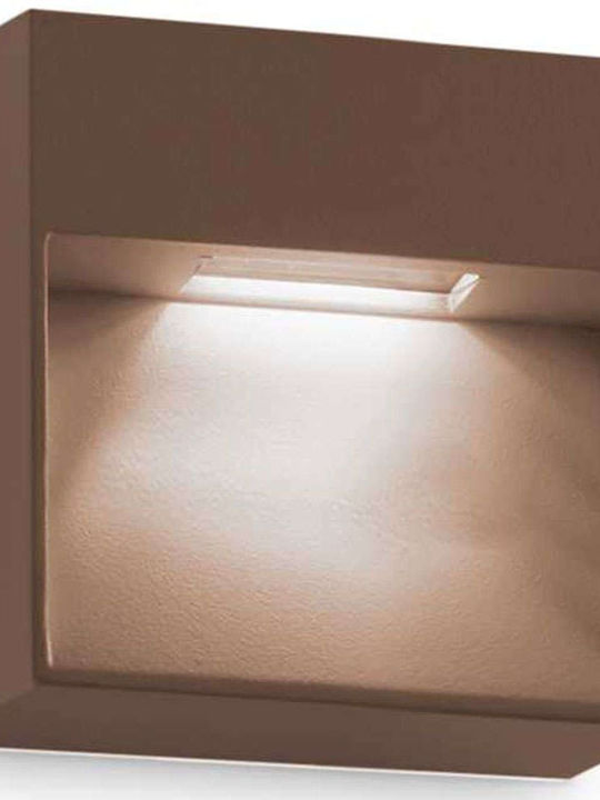 Ideal Lux Wall-Mounted Outdoor Light LED IP65 1.5W with Warm White Light 10x3x10εκ.