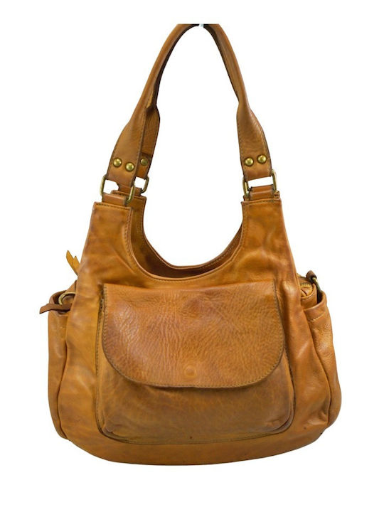 Mybag Leather Women's Bag Shoulder Tabac Brown