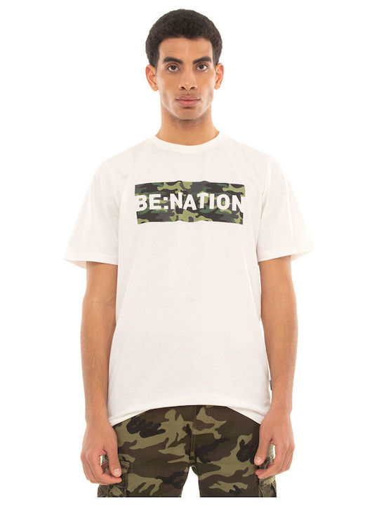 Be:Nation Herren T-Shirt Kurzarm Beige
