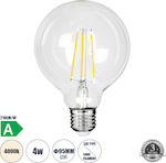 GloboStar Λάμπα LED για Ντουί E27 και Σχήμα G95 Φυσικό Λευκό 840lm Dimmable