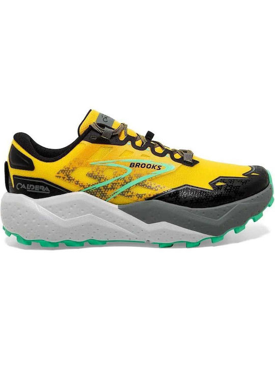 Brooks Caldera 7 Men's Trail Running Sport Shoes Lemon