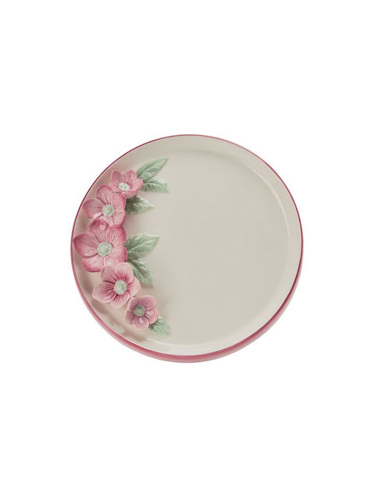 Marva Plate Shallow Ceramic Pink