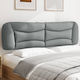 vidaXL Fabric Bed Headboard Pillow Light Gray 1...