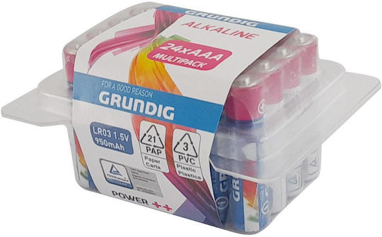 Grundig Alkaline Batteries AAA 1.5V 24pcs