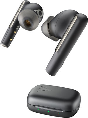 Poly Voyager Free 60 UC M + BT700 USB-A Adapter + Basic Charge Case In-ear Bluetooth Handsfree Ακουστικά με Θήκη Φόρτισης Carbon Black