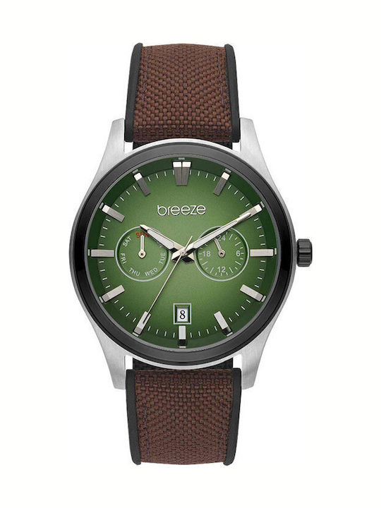 Breeze Мъжки часовник 50 мм на батерия, кафяв