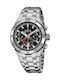 Festina Bike Herrenuhr 44.5mm Chronograph Batterie mit Silber Metallarmband