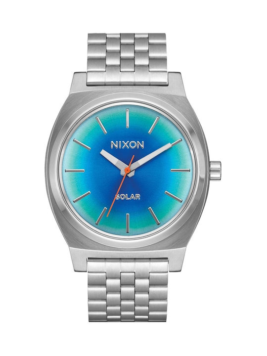 Nixon Time Teller Analog/Digital Uhr Solar mit Silber Metallarmband