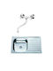 Inter Ceramic Drop-In Мивка Inox Ш75xД40см Сребрист