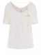 Guess Women's Blouse Cotton Short Sleeve White