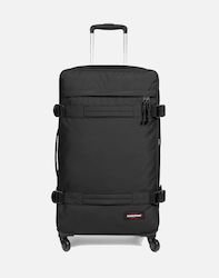 Eastpak Transit''r 4 Large Travel Bag Black with 4 Wheels Height 70cm