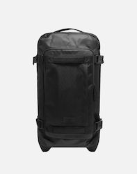 Eastpak Tranverz Cnnct Medium Travel Bag Jetblack with 4 Wheels Height 67cm