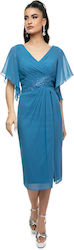RichgirlBoudoir Evening Dress Light Blue With Lace