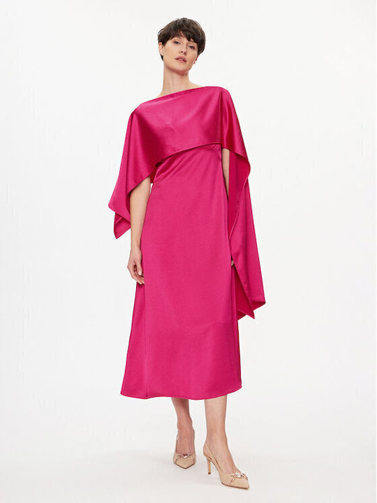 Weekend Maxmara Midi Βραδινό Φόρεμα Ροζ