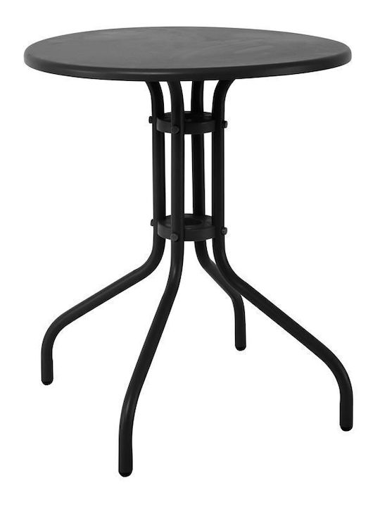 Tisch Café für kleine Außenbereiche Stabil Baleno Black 60x60x70cm