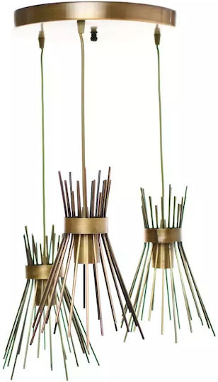 Socket Pendant Light Bronze Grid with Socket E27 30x70cm