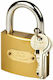 Bronze Padlock Brass with Key 50mm Yellow 3pcs