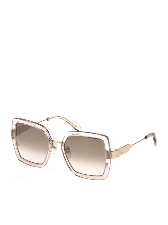 Just Cavalli Women's Sunglasses with Beige Frame and Brown Gradient Lens SJC041 1AHG