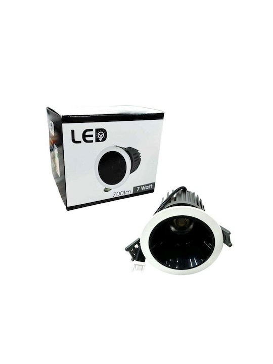 Spot Light Einbau Spot mit integriertem LED und Kaltweißes Licht Weiß 1Stück Spot Light Einbau Spot mit integriertem LED und Kaltweißes Licht Weiß 1Stück