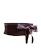 Wide Leather Women's Belt Brown