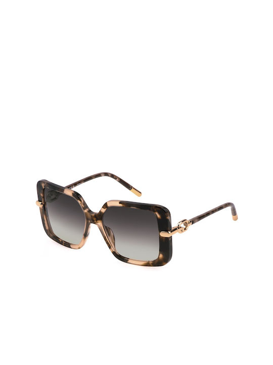 Furla Women's Sunglasses with Brown Tartaruga Frame and Gray Gradient Lens SFU712 07TB