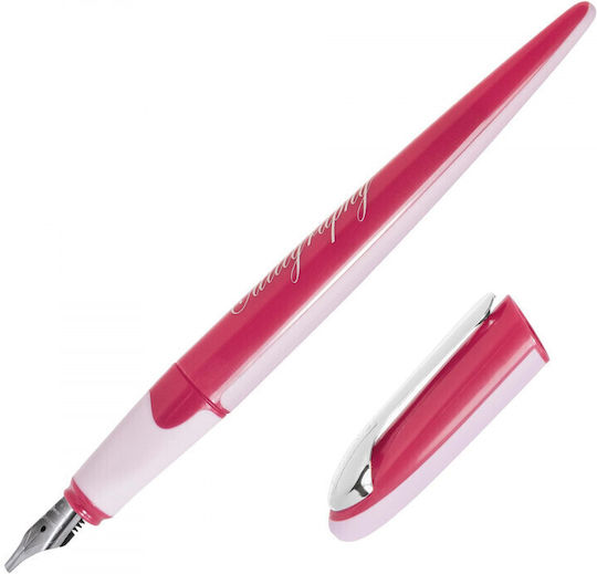 Online Füllfederhalter Kalligraphie 1.4mm Rosa mit Blauer Tintenfarbe