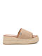 Women's Flat Sandals in Beige Color