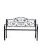 Zweisitziges Sofa Außenbereich Metallisch Schwarz 127x60x89cm