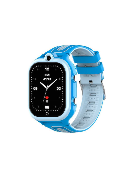 Valdus Kinder Smartwatch mit Kautschuk/Plastik Armband Blau