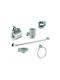 Inter Ceramic Set Accesorii Pentru Baie Ceramică Neagră 6 Bucăți