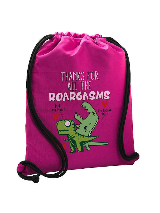 Koupakoupa Thanks For All The Roargasms Gym Backpack Pink