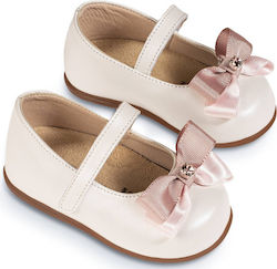 Babywalker Ecru Baptism Leather Pumps