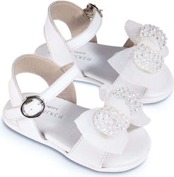 Babywalker White Baptism Leather Sandals