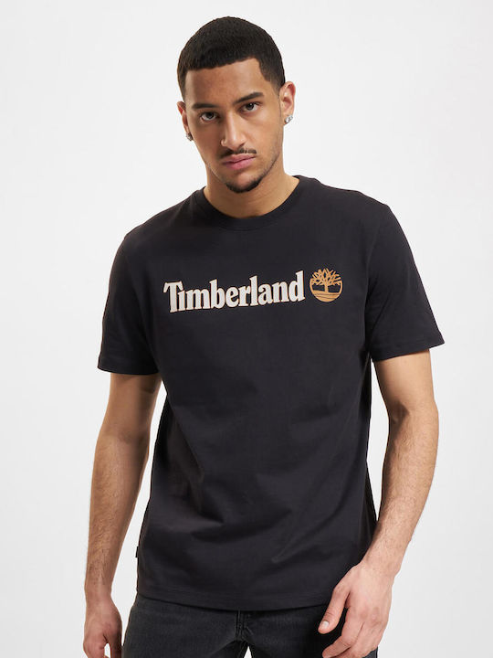Timberland Ανδρική Μπλούζα Κοντομάνικη Μαύρη