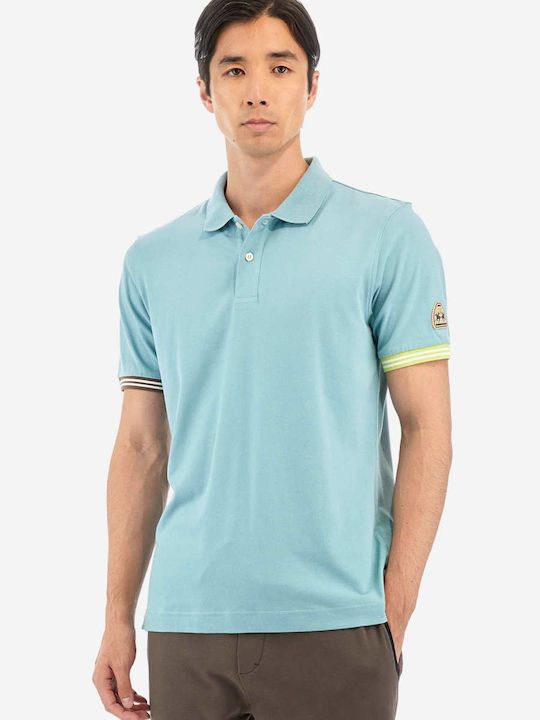 La Martina Herren Kurzarmshirt Polo Hellblau