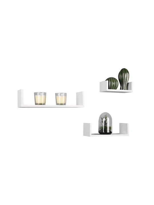 Shelves Wall 3pcs White