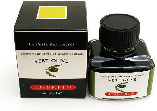 Jacques Herbin Replacement Ink for Pen is packaged in a beautiful bottle with a special position to hold the pen horizontally These bottles are called 30ml