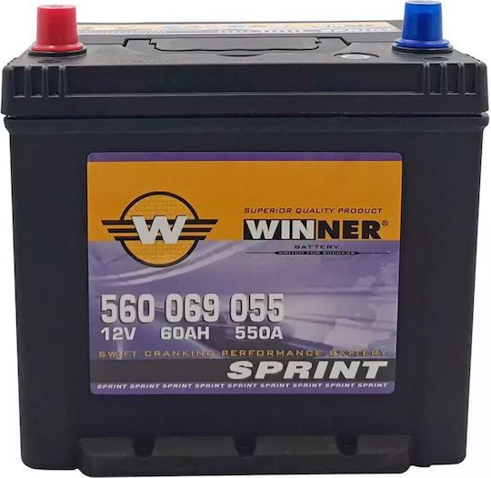 Winner Baterie Auto Sprint cu Capacitate 60Ah și CCA 550A