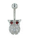 Akzent Bauchnabel Piercing aus Stahl 1,6 mm Silber