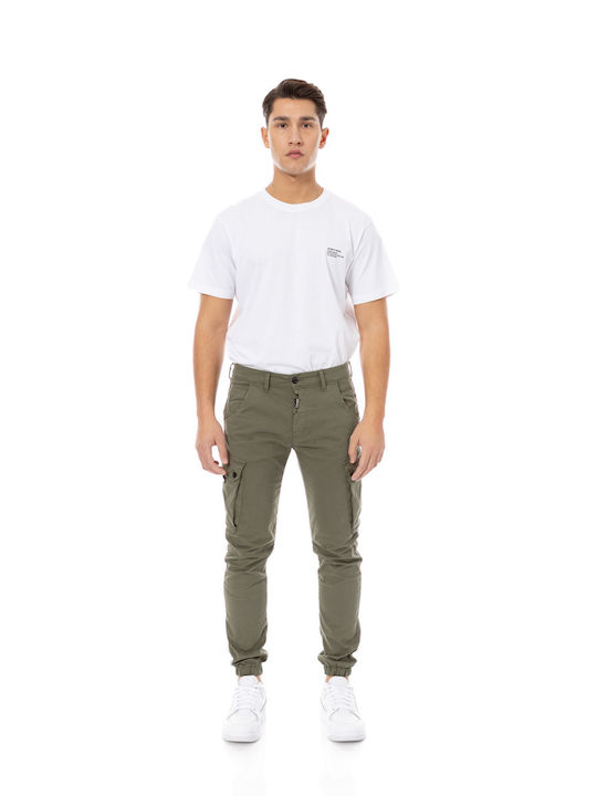 Cover Jeans Men's Trousers Cargo Elastic Khaki